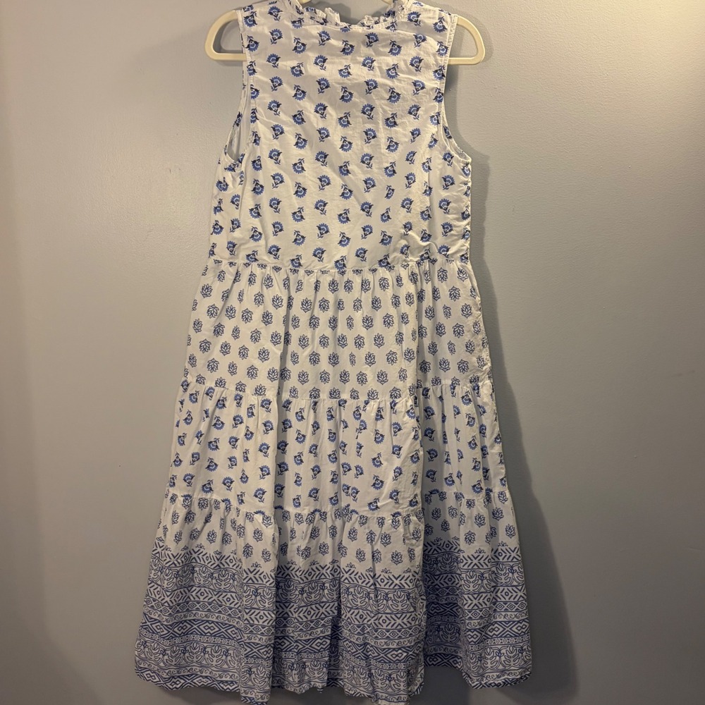 St Johns Bay Floral Midi Dress Boho Sleeveless Cotton‎ Boho Cottagecore Sundress